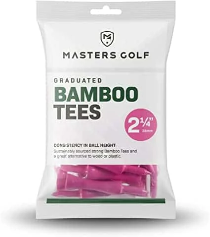 Masters Bamboo Graduated Tees – Pink 2.25” / 57mm Long – Pack Of 20 1 Masters Bamboo Graduated Tees – Pink 2.25” / 57mm Long – Pack Of 20