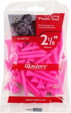 Masters Long 2 1/8″ Plastic Golf Tees – Pink (40 Pack)