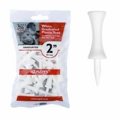Masters Graduated 51mm Golf Tees – White (25 Pack)